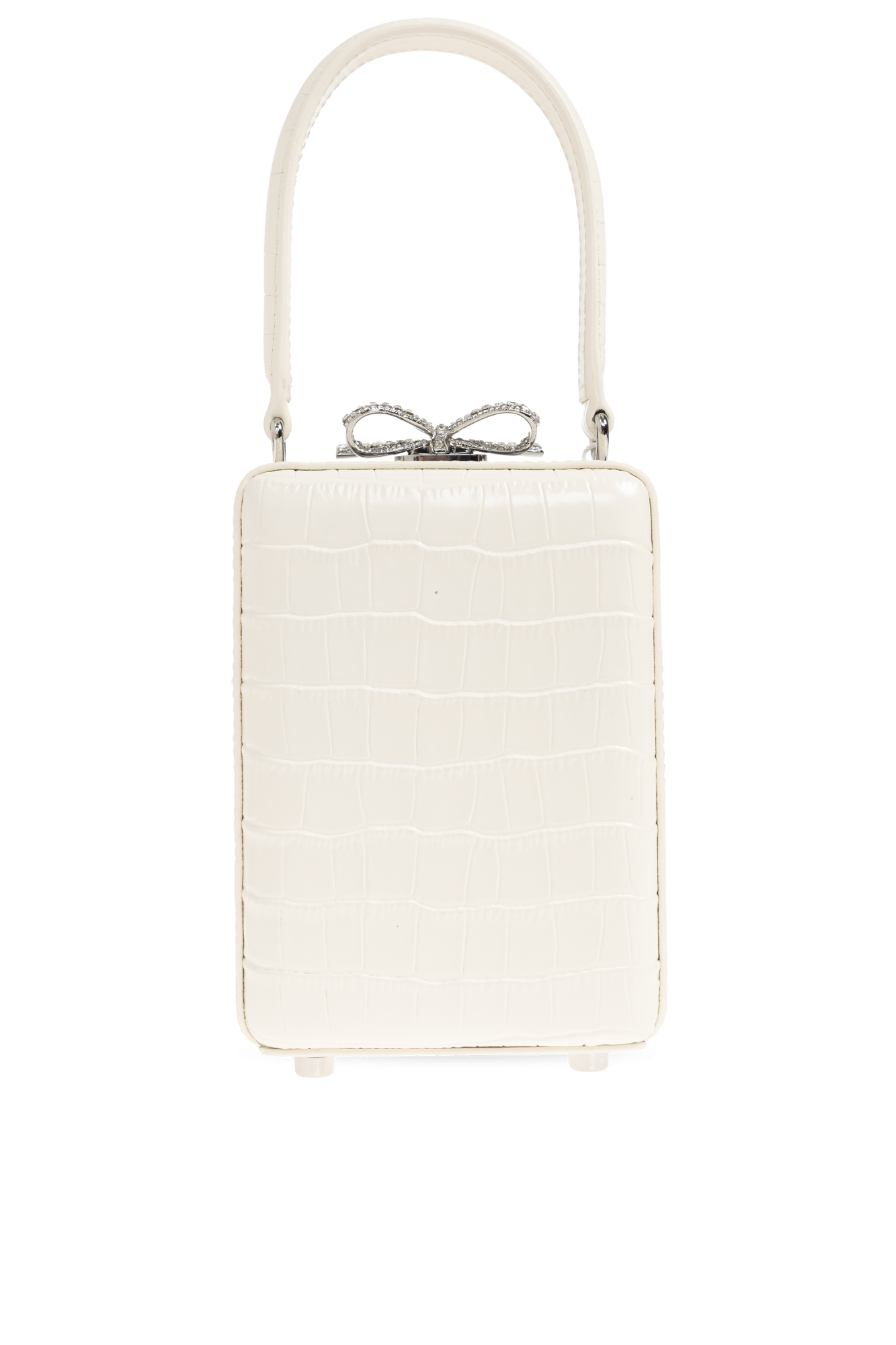 Cream Leather clutch Self-Portrait - Vitkac Slovakia
